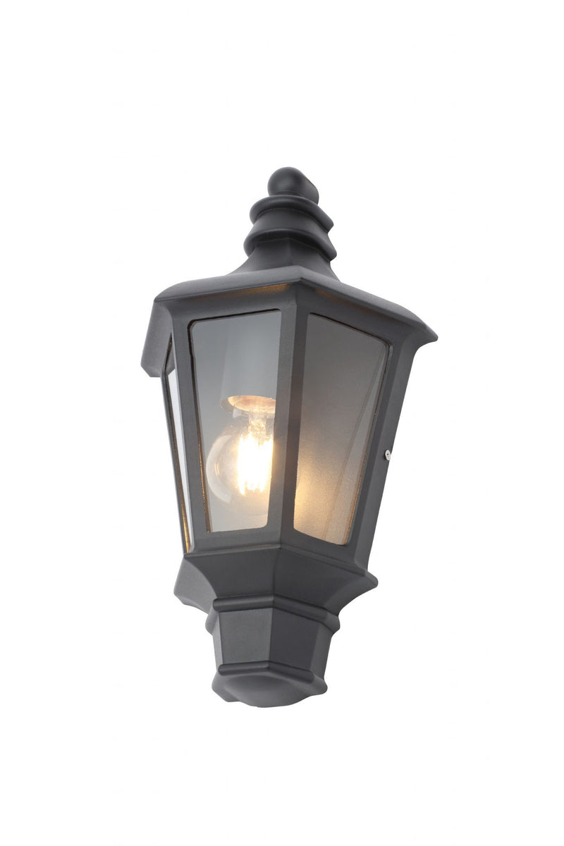 Persei Half Lantern Wall Light Black 